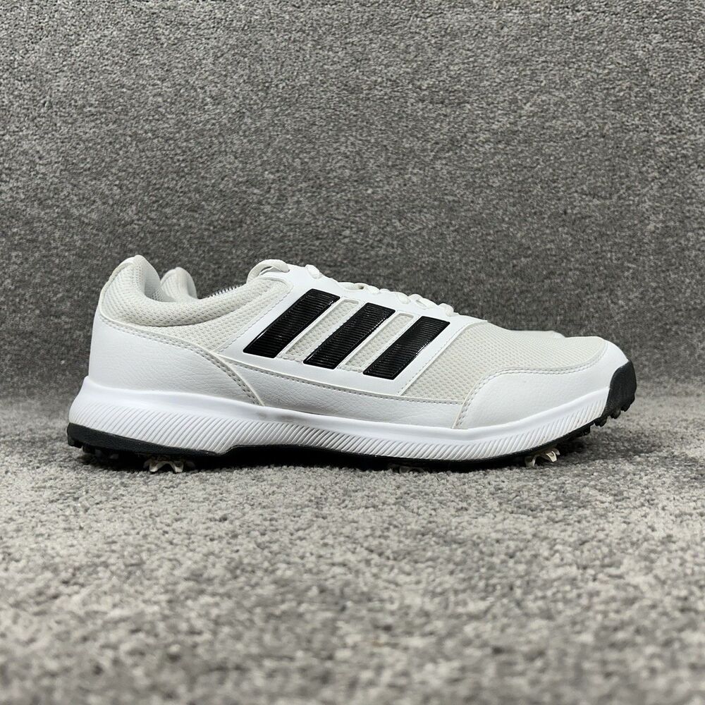 Adidas Tech Response 2.0 EE9121 Men's Size 14 White Black Spiked Golf Shies Used